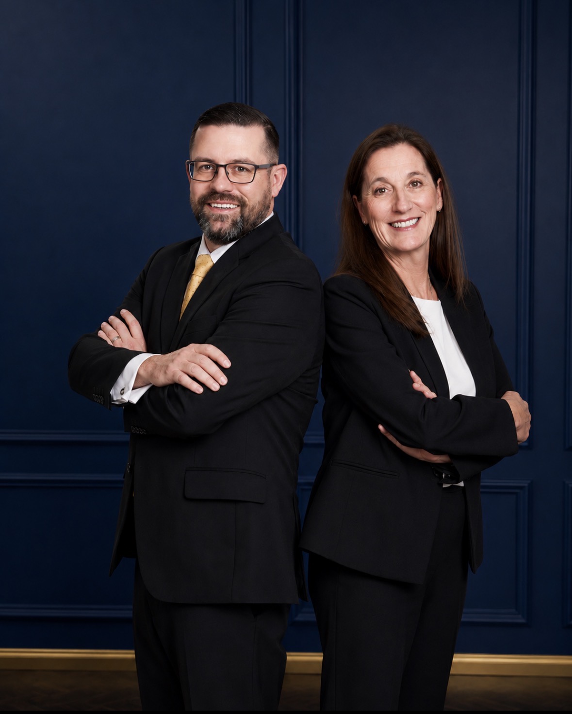 Attorneys Mark J. Streiff and Jodi D. Liukkonen standing together